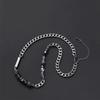 Stainless Steel Gray Color Glass Beaded Choker Necklaces for Women Men Personality Hiphop Necklaces All Saints' Day Jewelry Gift