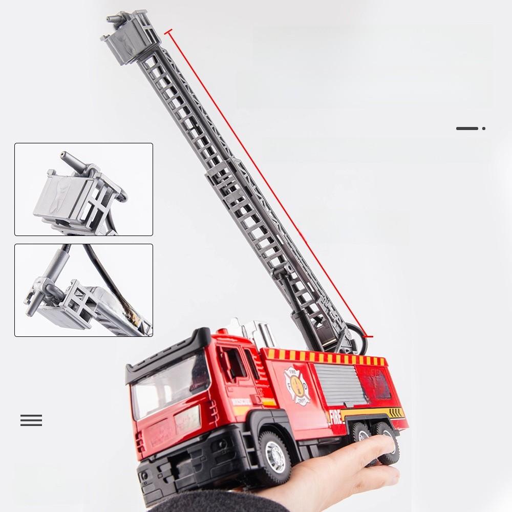 Fire Truck Toy With Alloy Material And Pullback Control For Kids Playroom