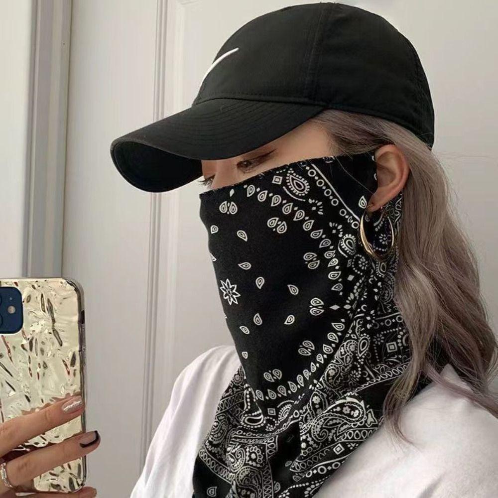 Ice Silk Face Cover Mask Thin Sleeves Mask Sleeves Set Half Face Cover  Cycling Bike Motorcycle