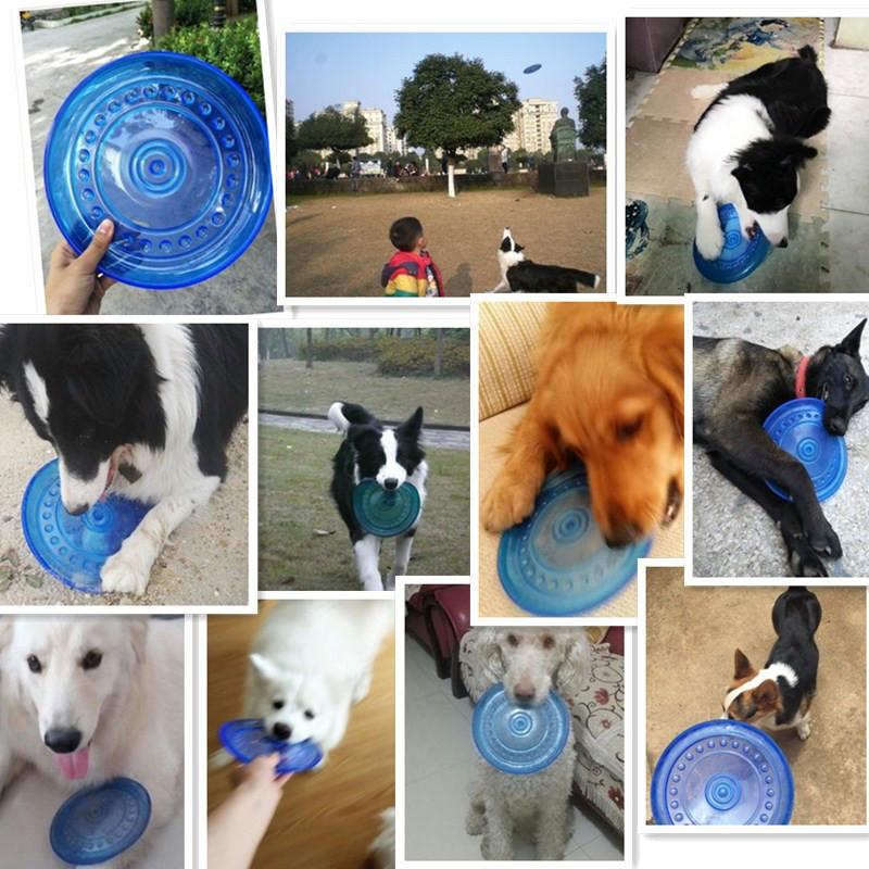 Pet Dog Discs Toy Dog Flying Discs Trainning Puppy Toys Rubber Fetch Flying Disc Training Dogs Chew Teeth Clean TPR Outdoor Pets