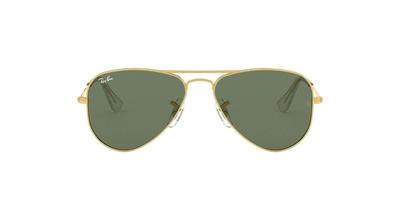AVIATOR JUNIOR Size 50 Kids Ray-Ban 223/71 Sunglasses, (FREE Size), Model, 0RJ9506S, Gold.