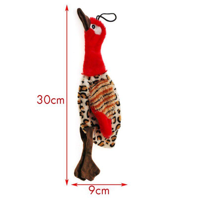 Squeak Plush Dog Toys Bird Stuffing Free Puppy Multi Color 30*9cm Interactive Play Toys For Dogs