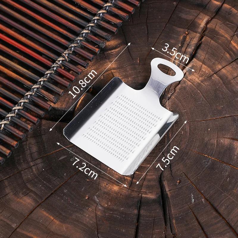 Серебряная терка для имбиря Васаби терка Измельчитель Нержавеющая сталь Чеснокодавилка Кухонный инструмент для измельчения фруктов, корнеплодов, имбиря