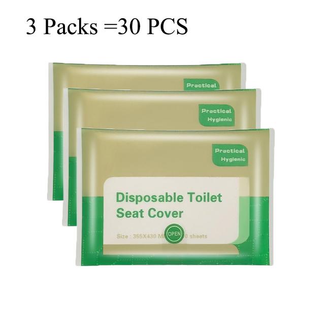 10/30/50PCS Portable Disposable Toilet Seat Covers Type Travel Camping Hotel Bathroom Accessories Paper Waterproof Soluble Water