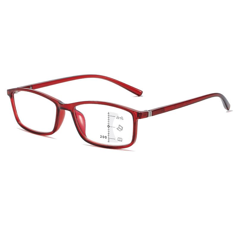 

Ultra Light TR90 Progressive Multifocal Reading Glasses Men Women Classic Small Presbyopic Glasses Anti-blue Light Glasses +100 красный