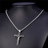 Street Style Metal Clavicle Chain Men Double Layer Choker Korean Style Jewelry Jesus Cross Necklace