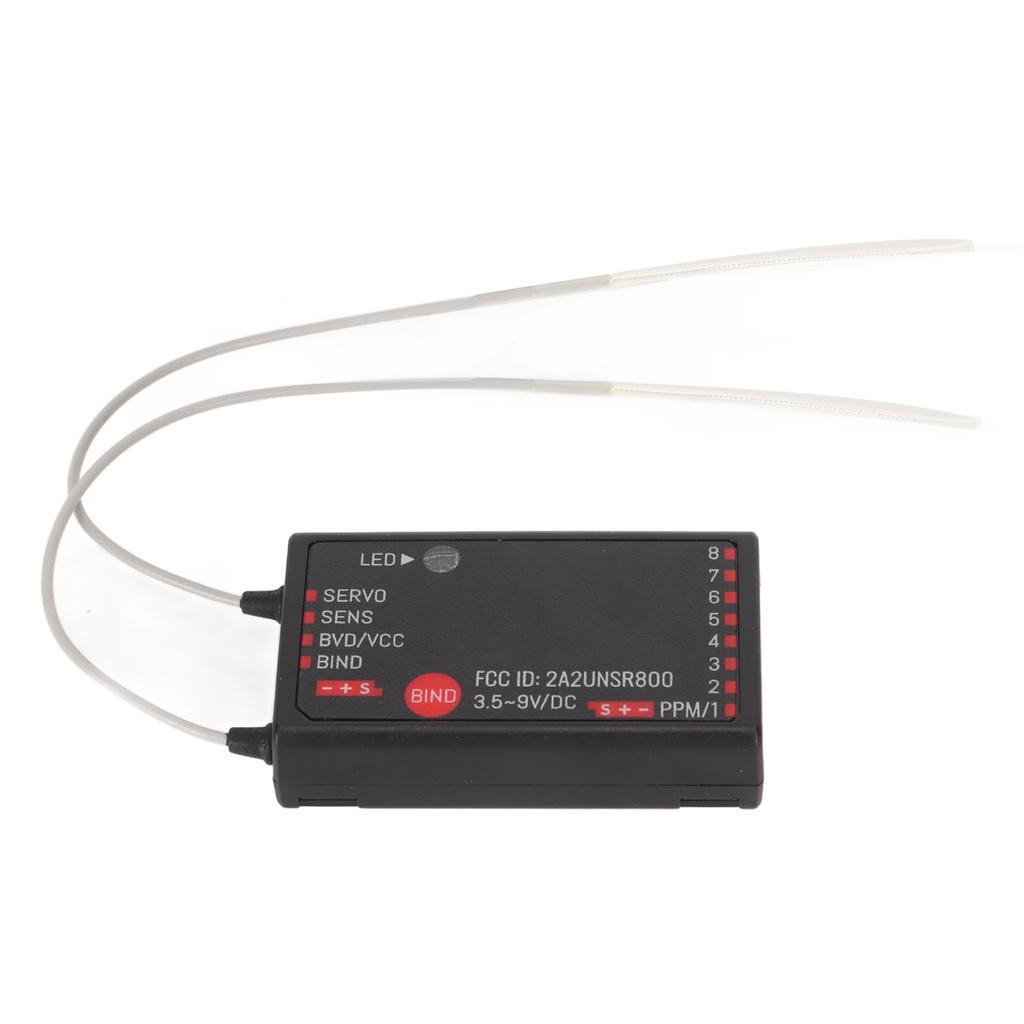 FS SR8 2.4GHz 8 Channel Receiver Double Antenna Bidirectional Receiver for RC Helicopters Engineering Vehicles