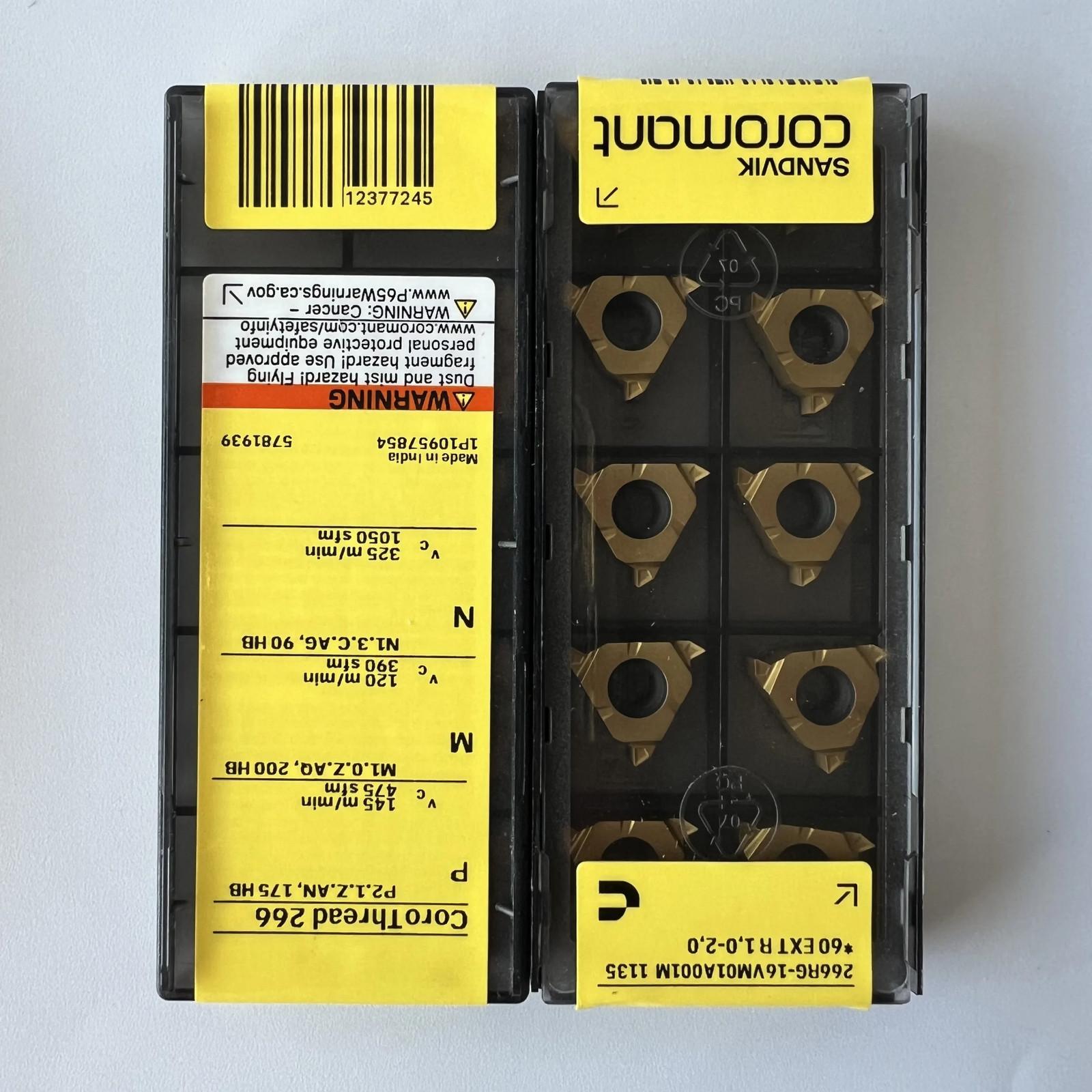 

SANDVIK / 266RG-16VM01A001M 1135 / Industrial indexable Carbide Inserts 10 Pcs