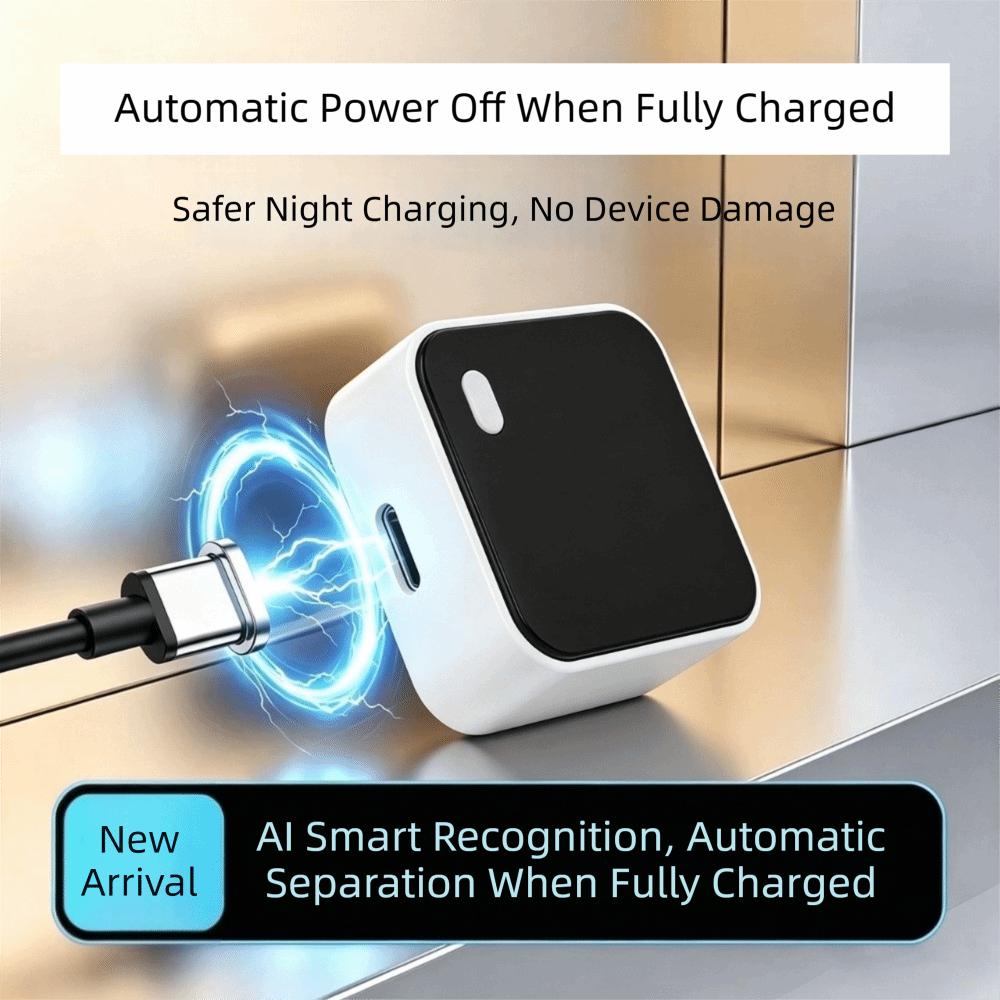 Chargeur Type-C à Arrêt Automatique Coupure Physique Protection contre la Surcharge Adaptateur Chargement Ordinateur Portable