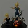 Dragon Ball Magical Vegeta Figure Double Head Carving Luminous Tabletop Ornament Saiyan Statue Toy Doll Gift