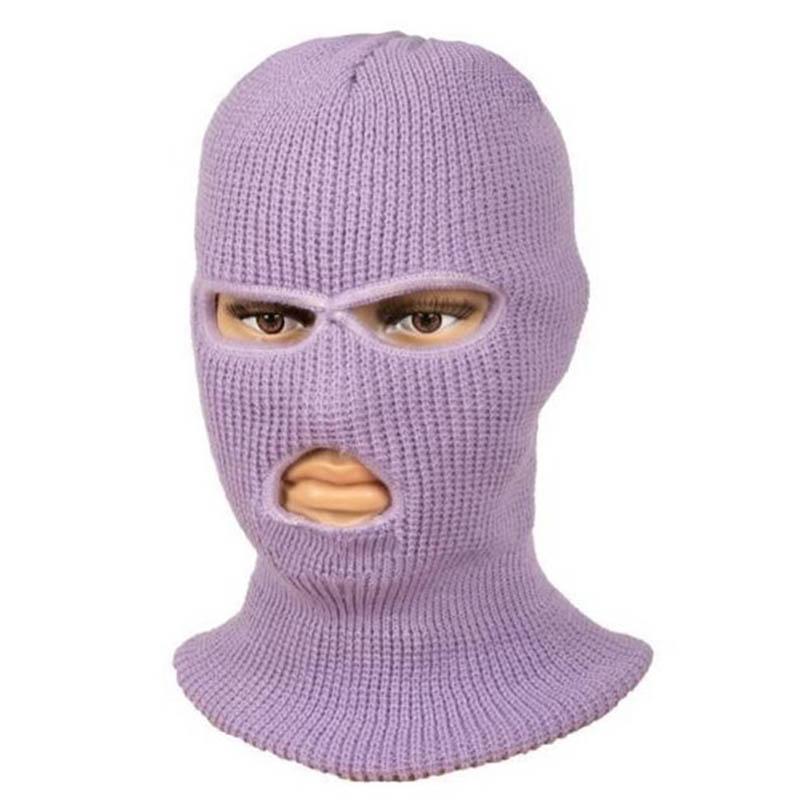 Outdoor Warm and Windproof Face Mask Knitted Three-hole Cycling Ski Winter Headgear Men