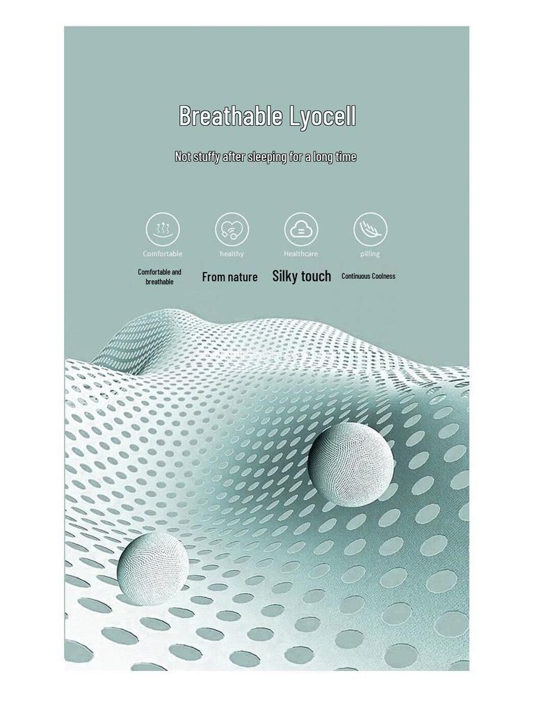 Luxury Lyocell Tencel Four-Piece Bedding Set – Double-Sided Ice Silk for Spring-Summer