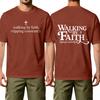 Men Crew Neck Short Sleeve Cotton Casual T Shirt with Walking by Tripping Constantly Printed Graphic for Everyday Wear