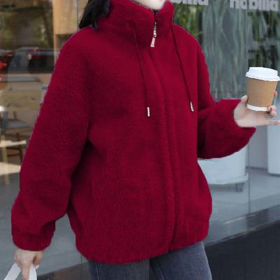Outdoor Fleece Clothes Women's Double-sided Fleece Jacket Fleece Winter New Warm Cardigan Light Thickened Sweater