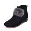 Women Boots Women's Winter Boots For Snow Slip On Ankle Boots With Fur Winter Shoes Women Keep Warm Short Boot Black