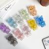 Epoxy Silver Foil Transparent Bear Mobile Phone Holder Creative Airbag Desktop Stable Support Portable Telescopic