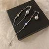 Summer Fashion Asymmetric Pearl Long Tassel Earrings for Women Korean Style A Two-wear Drop Chain Jewelry Accessories Gifts