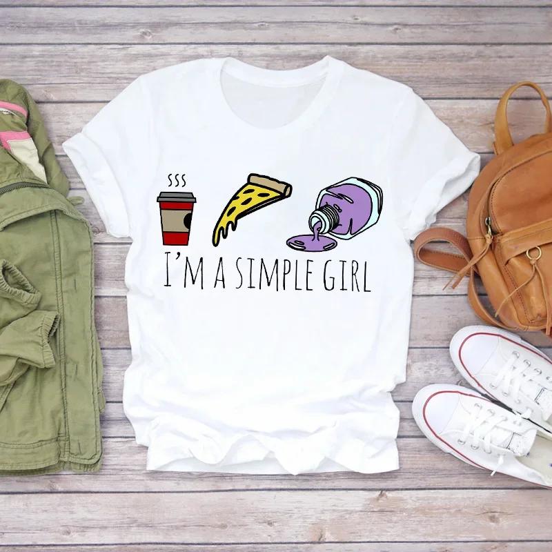 Fashion Short Sleeve White T-Shirt for Women Nail Art Makeup Beauty Style Inspired by Europe And America Summer Polyester Fabric