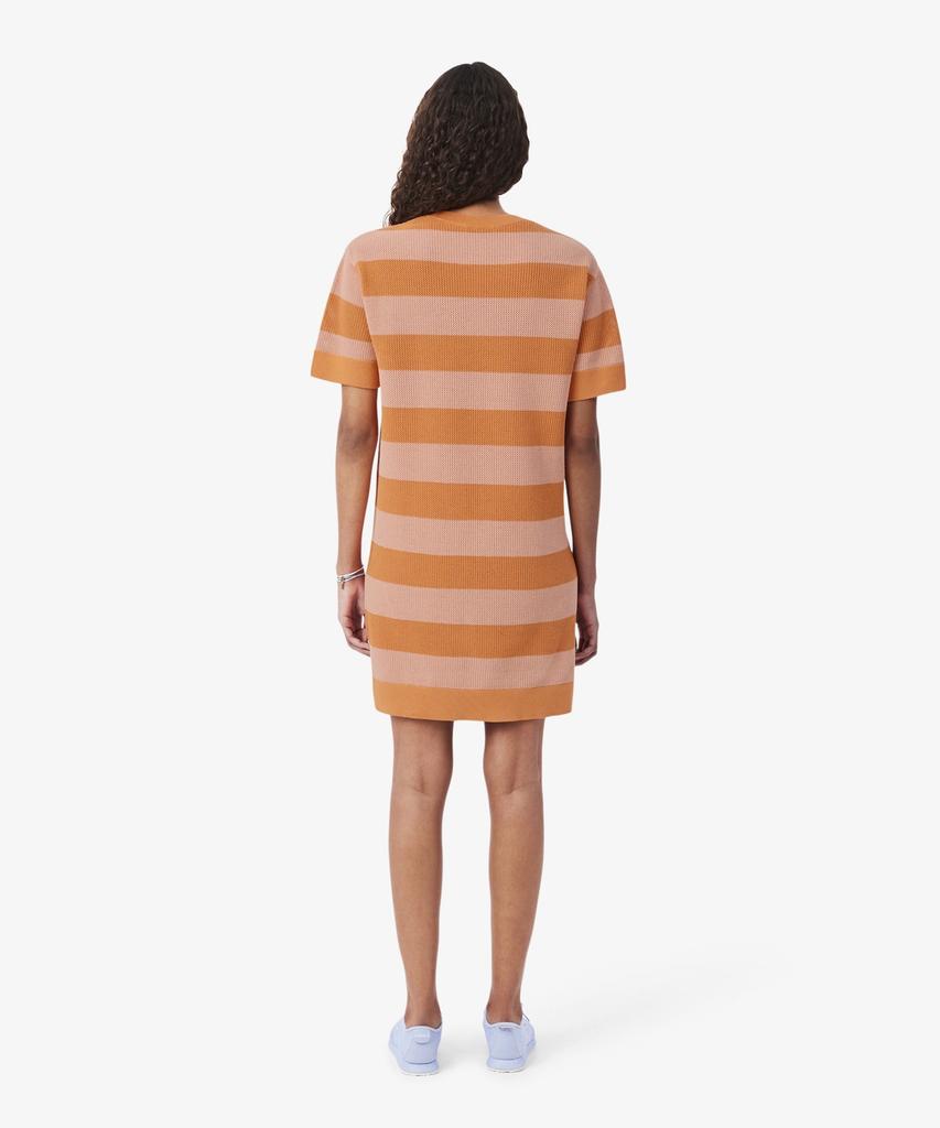 Lacoste Women'S Bold Stripe Short Sleeve Dress Ef5021-56G 4Im