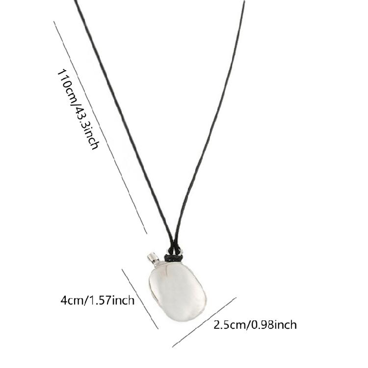 Contemporary Long Necklace Wine Bottle Pendant Necklace Peace Buckle Neck Jewelry Alloy Texture for Various Occasion