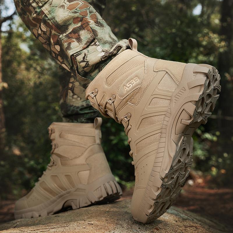Fashion High Top Outdoor Mens Sneakers Classic Lace-Up Motorcycle Boots 2025 New Fashion Walking Shoes Men High Quality Male Ankle Boots
