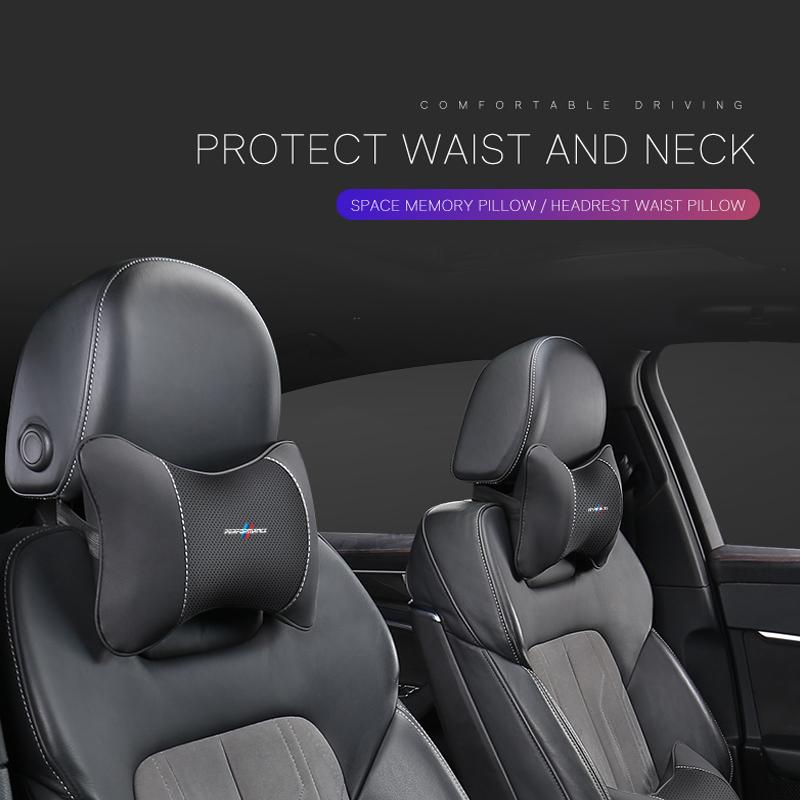 1Pcs Car Seat Headrest Auto Logo Neck Pillow For BMW Performance E60 E46 E90 E39 E87 E36 E92 E70 E91 X3 X5 X1 X2 X4 X6 X7 E28 rvzc66