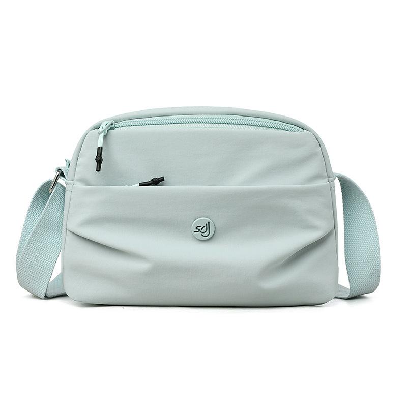 

Women s Shoulder Bag Pleated Multi-compartment Crossbody Bag Water-repellent Nylon Small Square Bag