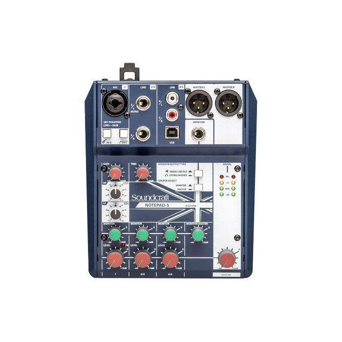 SOUNDCRAFT NOTEPAD-5. Table de mixage avec usb, 3 entrées, 2 sorties