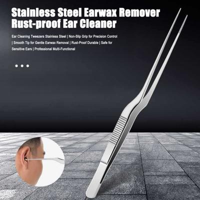 Ohrpinzette aus Edelstahl Professionelle Ohrenschmalzentfernungswerkzeuge Ergonomischer rutschfester Griff