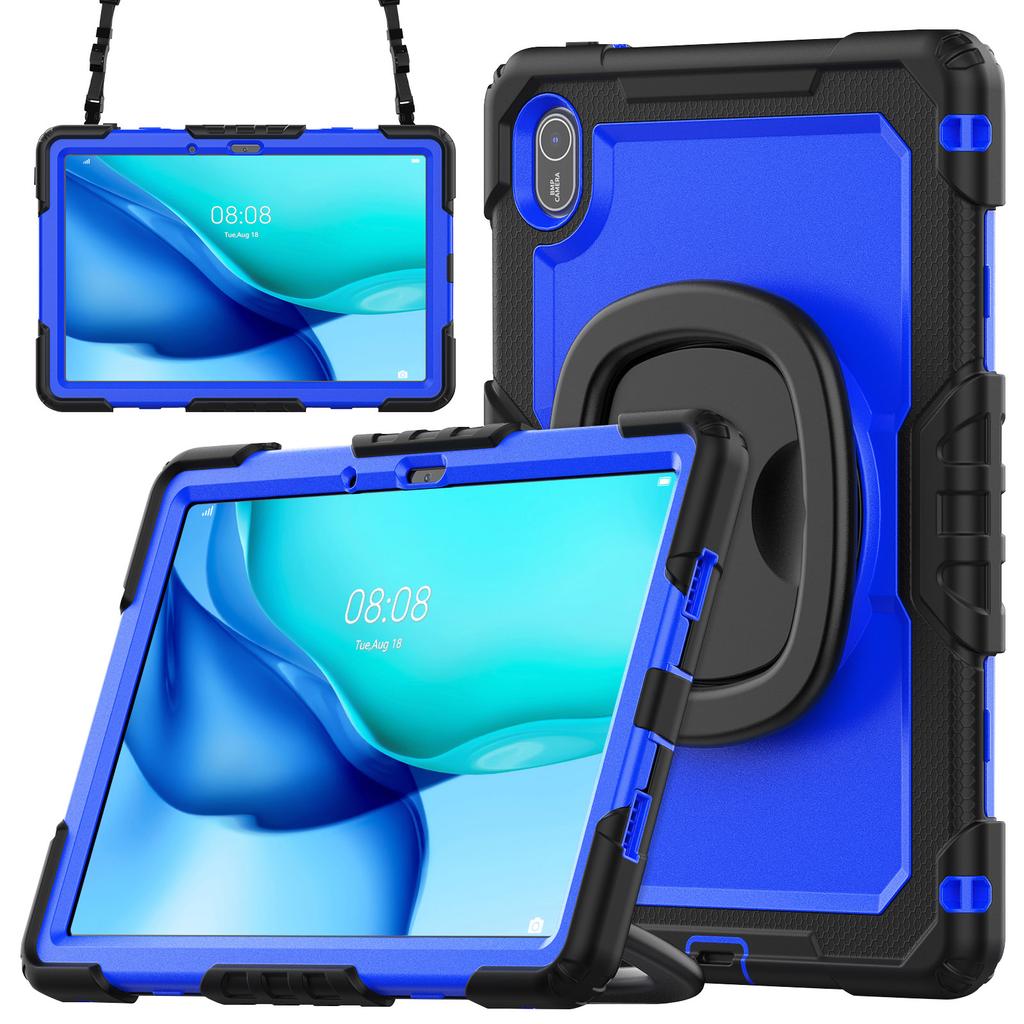 For Huawei MatePad SE 11 Kickstand Case PC + Silicone Tablet Cover with Shoulder Strap