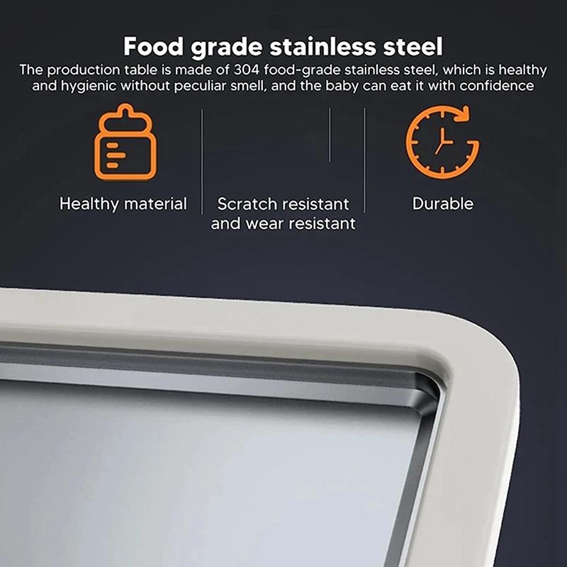 Haushalts-Eiscreme-Pfanne aus Edelstahl, Frittierte Joghurtmaschine, Flachboden-Pfanne, Frittierter Joghurt, DIY-Eiscreme, Mini-Version