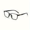 Ultra-light and Comfortable Reading Glasses for Men and Women - Fashionable and Classic Black Frame with Blue Accent