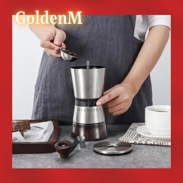 Kitchen Mini Portable Hand Ceramic Burr Manual Coffee Grinder 8 Coarseness Precise Setting Stainless Coffee Grinder