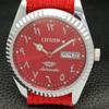 JAPANISCHE ÜBERHOLTE CITIZEN HERRENUHR 8200 AUTOMATIK ARABISCH ROTES ZIFFERBLATT a426226-2 RL620c-a426226