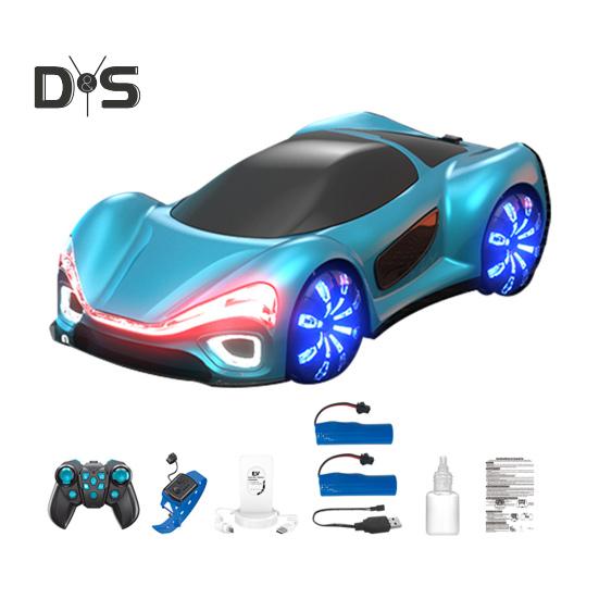 

Концептуальный игрушечный автомобиль с дистанционным управлением и светодиодной подсветкой, двойной контроллер, 4WD, автомобиль на новой энергии, перезаряжаемый для малышей, 2,4 ГГц, радиоуправляемый гоночный автомобиль для дрифта Two Battery синий