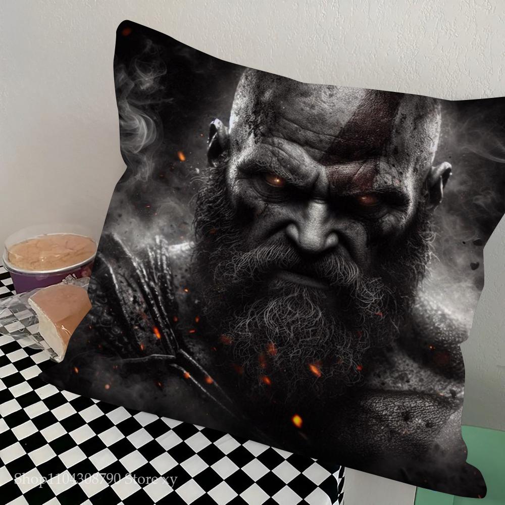 1pc The Last Of Us God Of War Pillow Case Square Bedroom Sofa Leisure Comfort Cushion Car Living Room Home Decoration