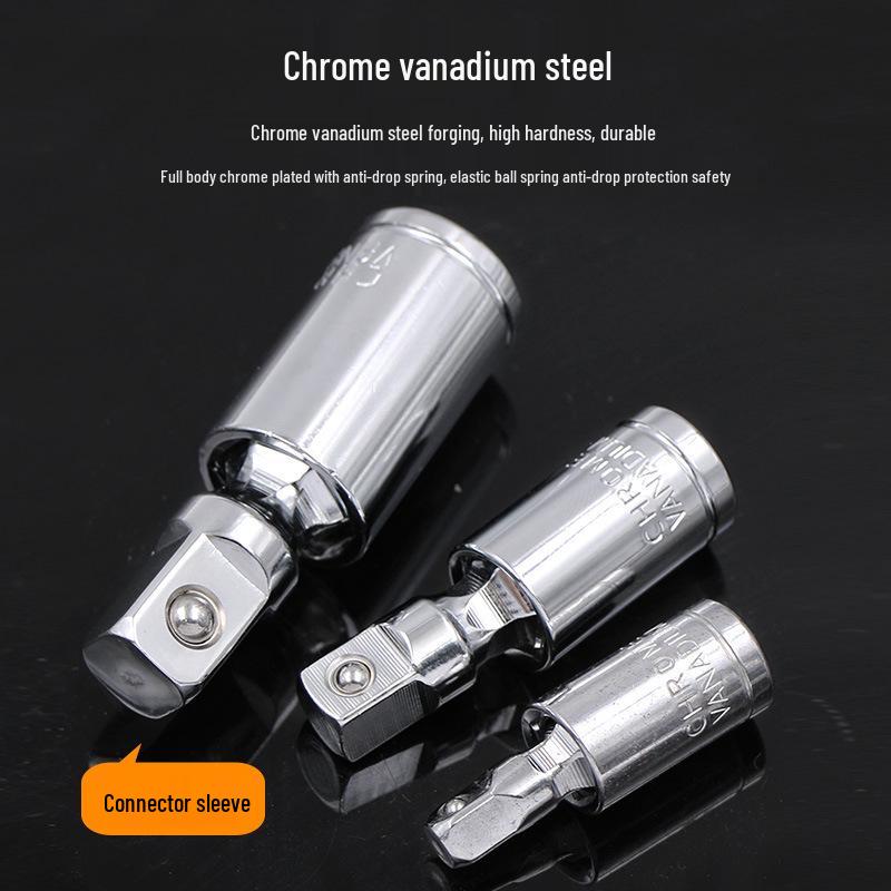 Silver Swivel Socket Adapter 360° Joint 1/4, 3/8, 1/2