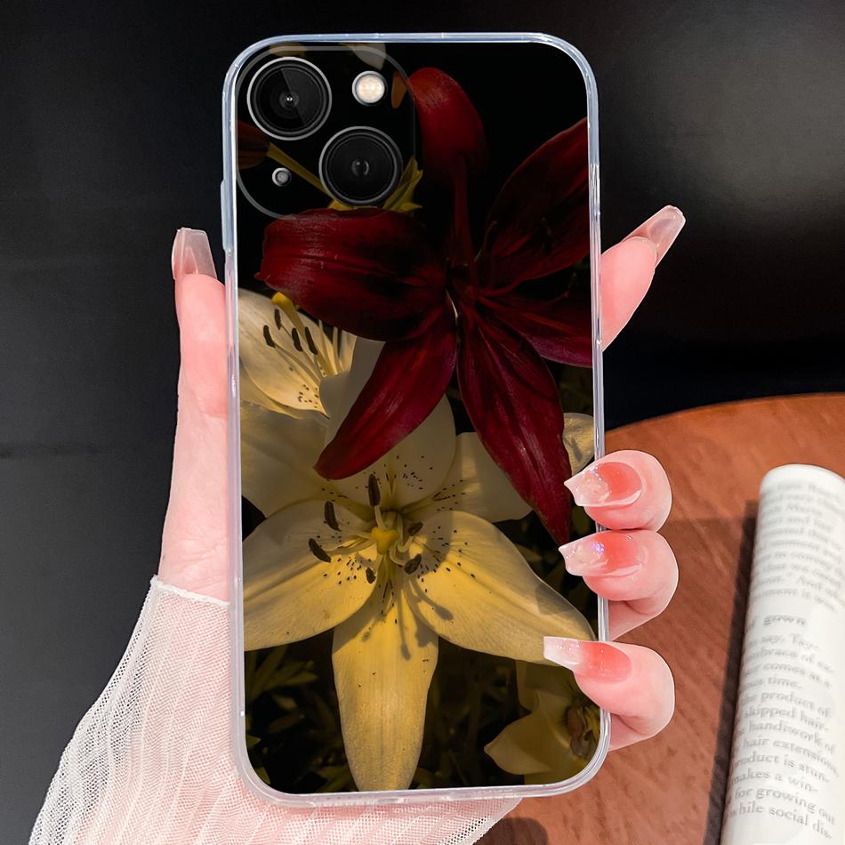 For iPhone 13 Pro Max 13 mini Phone Case Butterfly Patterns Soft Slim Transparent Silicone Cover For iPhone13 Lightweight Funda