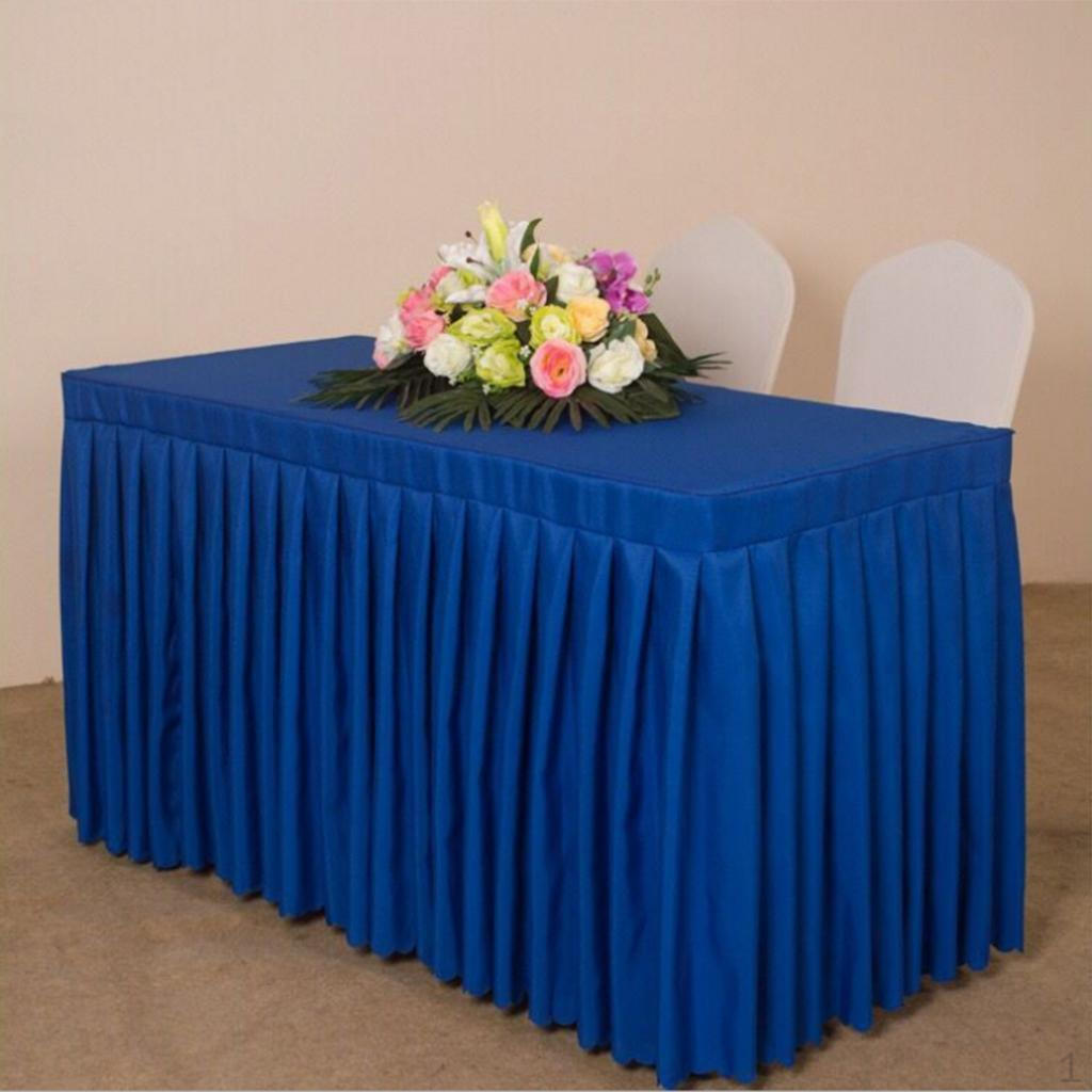 Tablecloth 47 Inch. x 24 Rectangle Table Cover Pleated Skirt