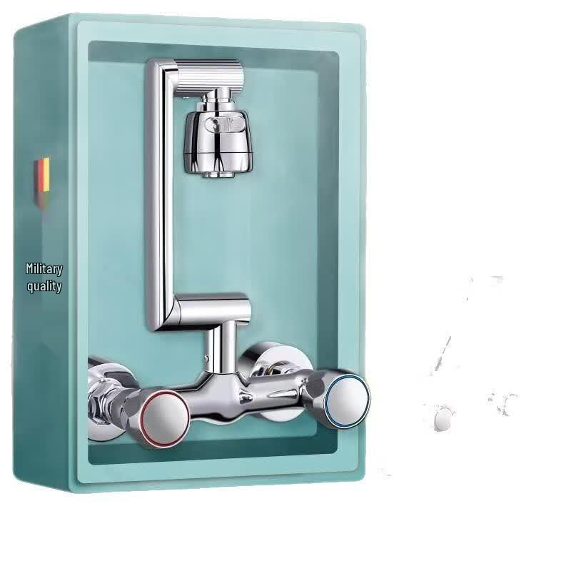 OEING Wall-Mounted Dual Handle Hot & Cold Water Faucet