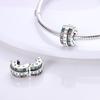 S925 Silver Colorful Love Clip Bead String DIY Bracelet Necklace
