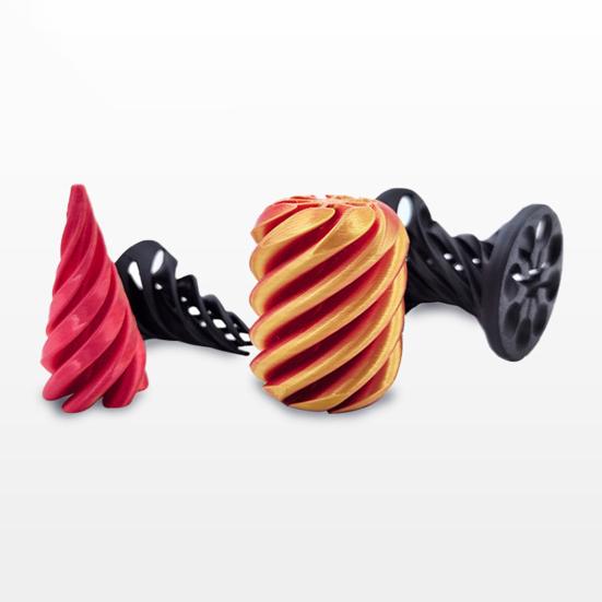 1/2Pcs Impossible Pyramid Passthrough Sculpture 3D Printed Spiral Cone Cylinder Toy Pass Through Pyramid Figurine Stress Relief Mini Pyramid Fidget