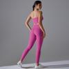 Zestawy do jogi bez rękawów Auroth Women Elastic Fitness Sportswear Running Vest Push Up Pants Dresy