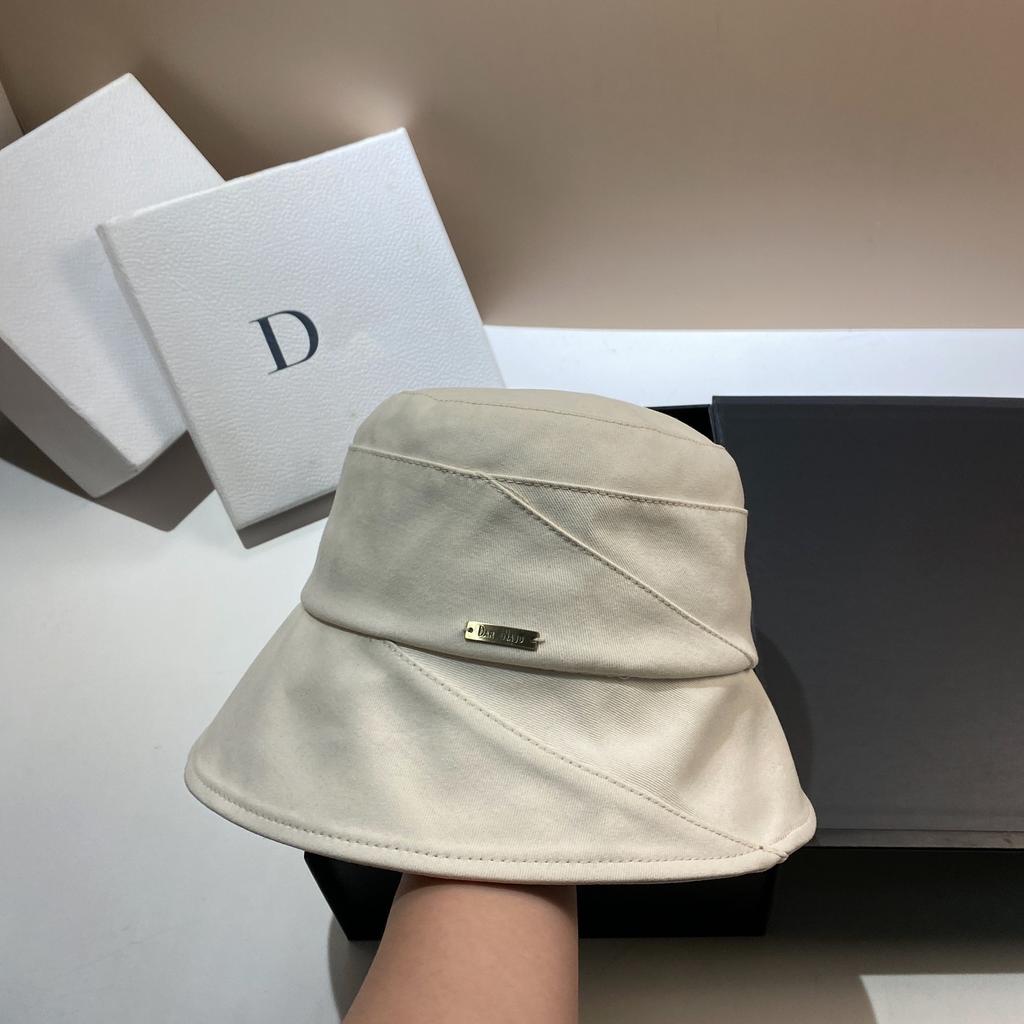 Cotton Bucket Hat Women'S Spring And Summer Outdoor Sunscreen Face Cover Casual Hat Simple Internet Celebrity Basin Hat Tide