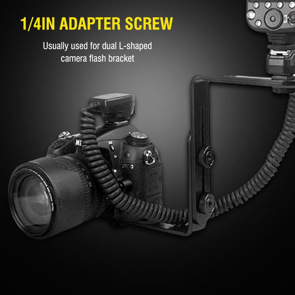 10Pcs 1 4in Male to Female Conversion Adapter Screw for Dual L shaped Camera Flash Bracket