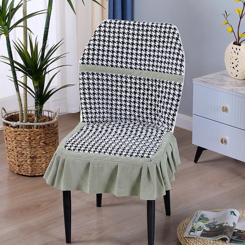 Husă scaun curbat, Husă elastică integrată pentru spătarul scaunului, Husă scaun de dining cu formă specială, Husă scaun semicirculară, Spătar cu pernă