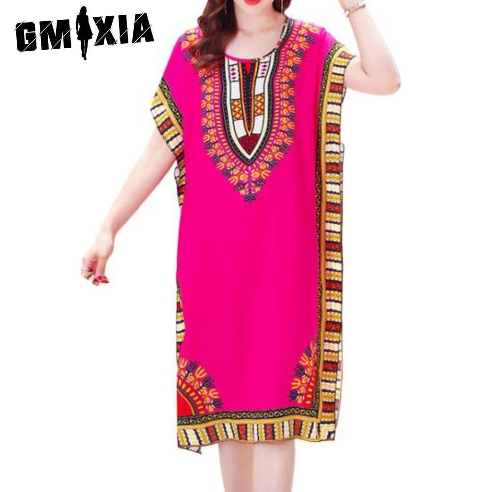 

GMXIA Летнее платье с геометрическим принтом, пуловер, один размер, шикарное женское платье до середины икры для домашней одежды one size розы красного