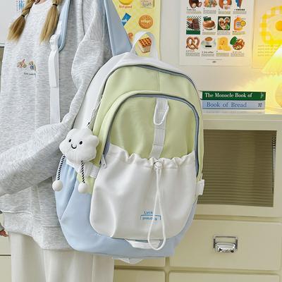 Koreanischer Lazy Wind Schulrucksack Damen Neu College-Stil Schlicht und Vielseitig College-Studenten Rucksack Junior High School Studenten Rucksack.
