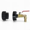 IBC Tote Adapter with Brass Ball Shutoff CoarseThread Tank LeakProof