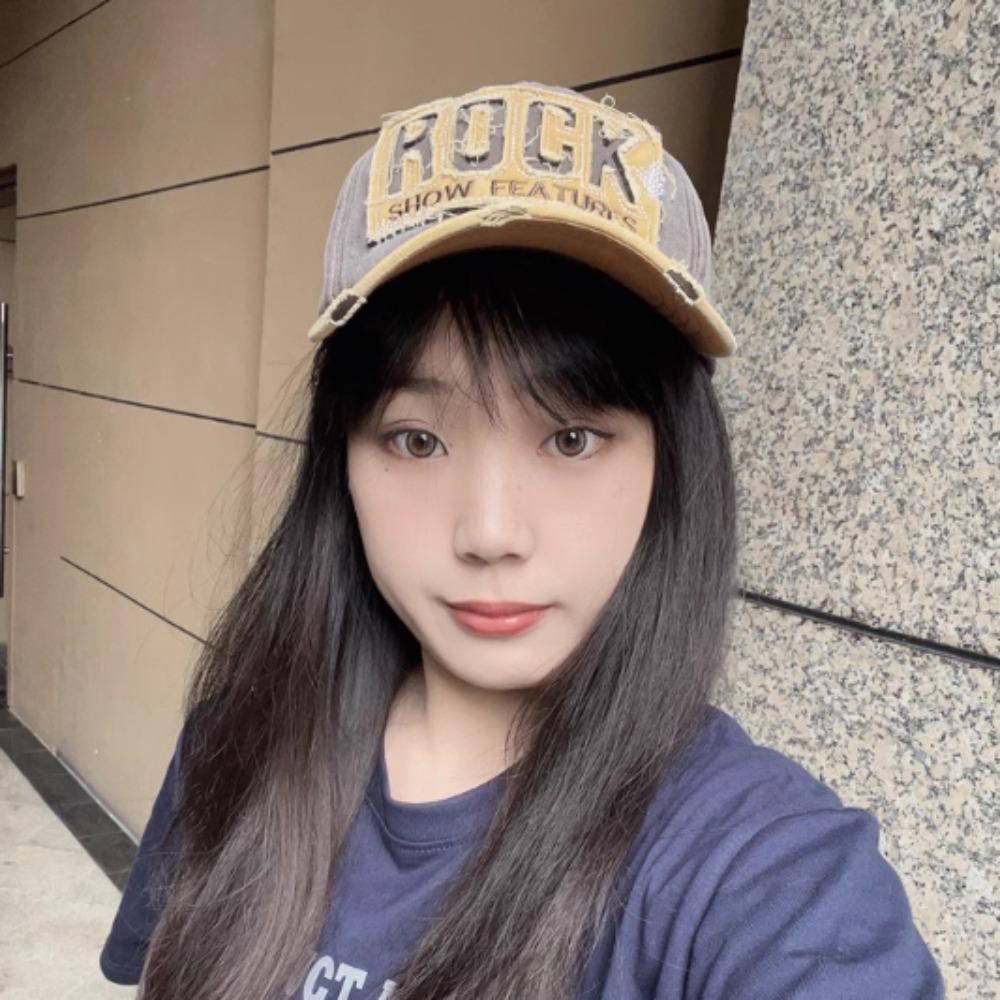 American Style Vintage Baseball Cap ROCK Embroidery Peaked Cap Casual Tattered Jeans Sun Hat  Men